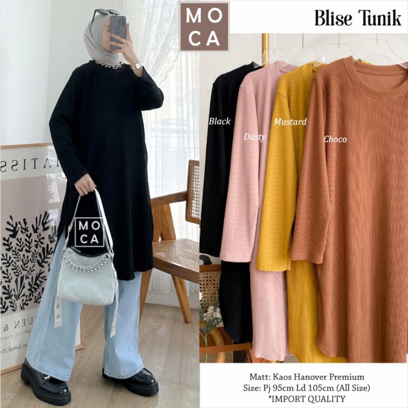 BLISE TUNIK ORI MOCA | Ld105 Kaos Hanover Premium