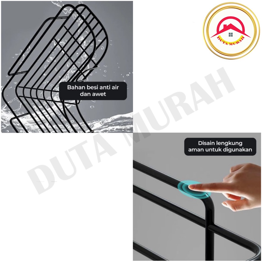 Rak Sudut Kamar Mandi/Tempat Sabun / Rak Dapur Besi Gantung Keranjang Sudut Kamar Mandi