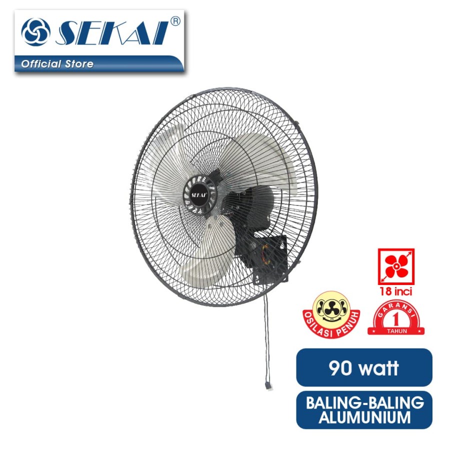 Sekai Kipas Angin Dinding 18 Inch HWN 1858 PO / HWN1858PO Wall Fan