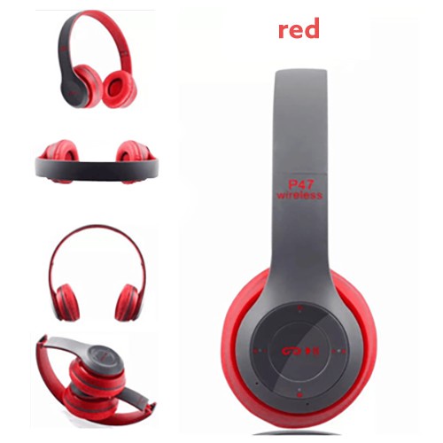 BOP HEADPHONE BLUETOOTH GAMING HEADSET WIRELESS PRO BASS P47 COLORFUL