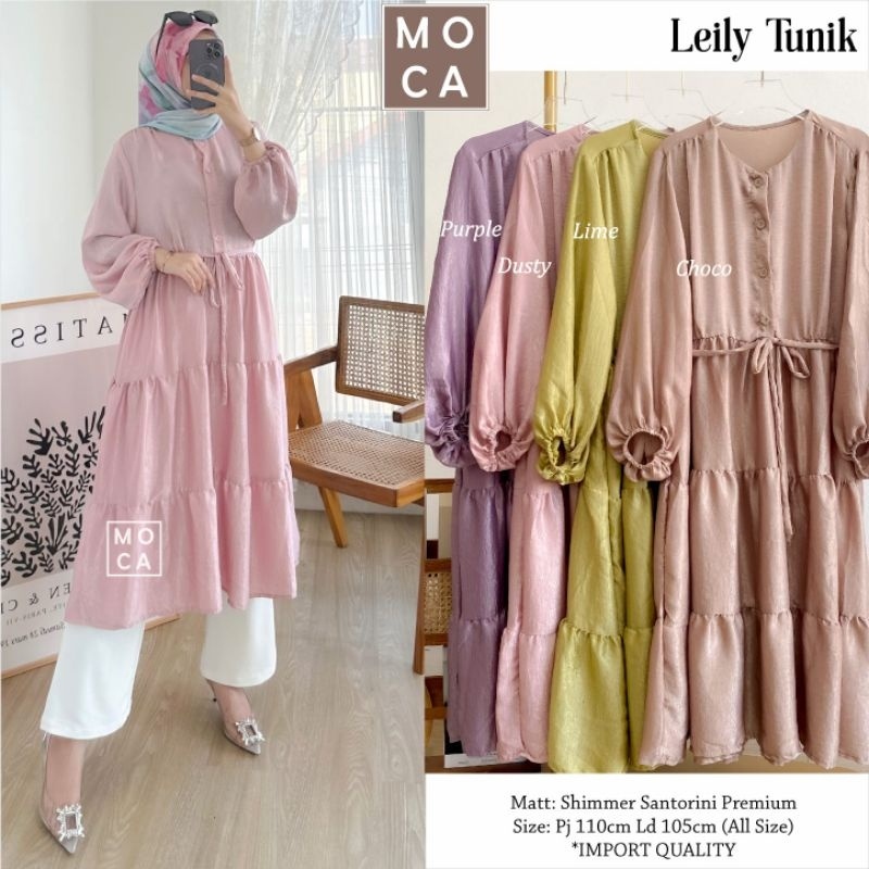 LEILY TUNIK ORI MOCA | Ld105 Shimmer Santorini Premium