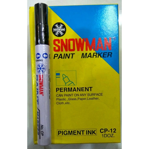 

Spidol Snowman paint marker Hitam - Hitam