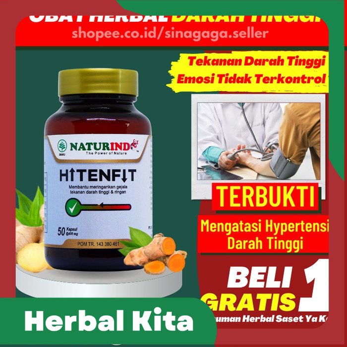 

Obat Herbal Darah Tinggi Darah Rendah Hipertensi Hitenfit Naturindo - Hitenfit