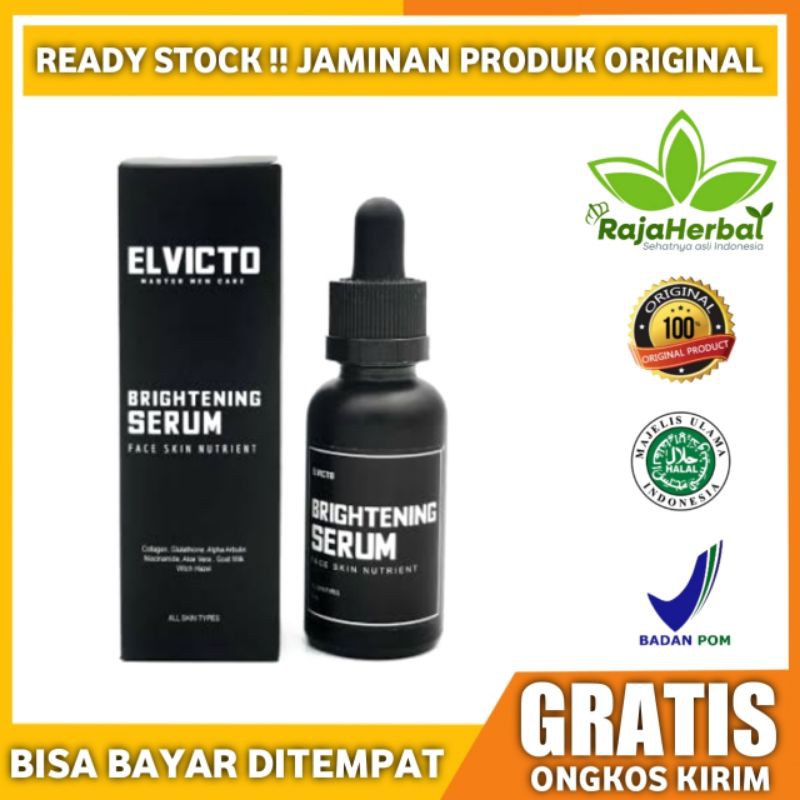 100% ASLI Elvicto Serum Brightening Pemutih Kulit Wajah Pria Terbaik - Elvicto Perawatan Untuk Pria