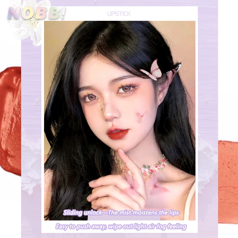 ★ BB ★  NOBB！Oil Painting Velvet Air Lipstick Matte Lasting Moisturizing Small Square Tube Lip Cream N23503