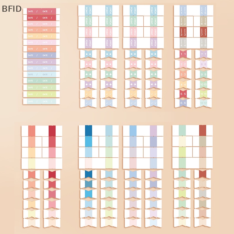 [BFID] 1set Stiker Indeks Seri Warna Vintage Perekat Diri Dikategorikan Label Tag Marker Kertas Untuk Diary Agenda Planner Writable Sticker [ID]