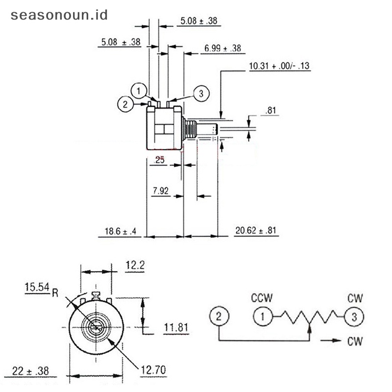 Alfineasonoun 3590s-2-101 1lusin 2susun 5lusin 10k 20kuntum 50kuntum 100biji 100lembar 200biji 500biji alfinulti-putar stapelotentiometer alfinesi .