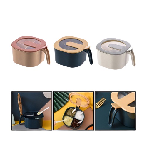 [ DBI ] Tempat Bumbu 4 Sekat Tempat Bumbu Dapur Kotak Bumbu 4 in 1 Estetik Bisa COD Bayar di tempat