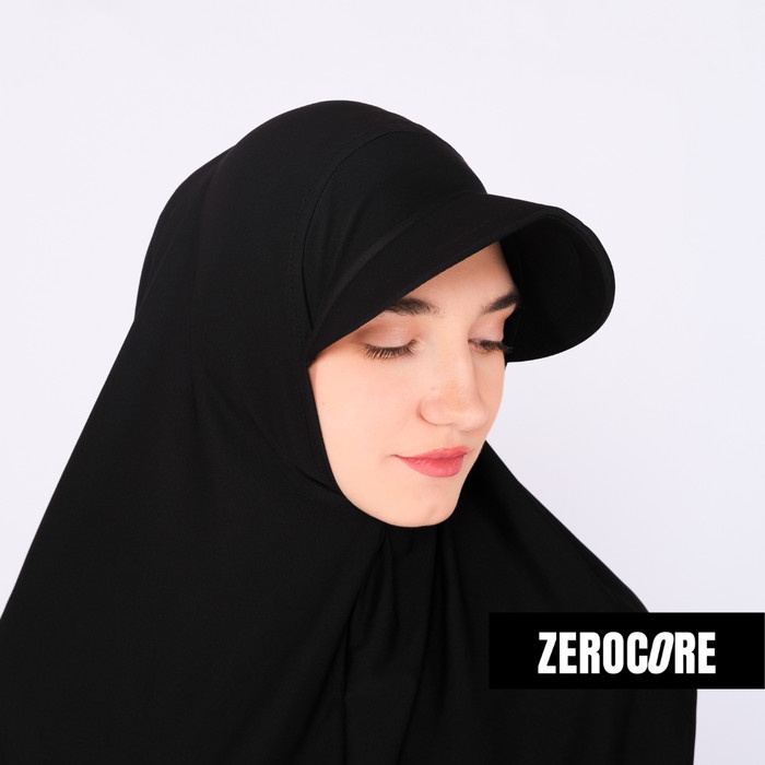 Rok Legging Topi Hijab Skirt Celana Olahraga Wanita Leging Senam - HIJAB HITAM