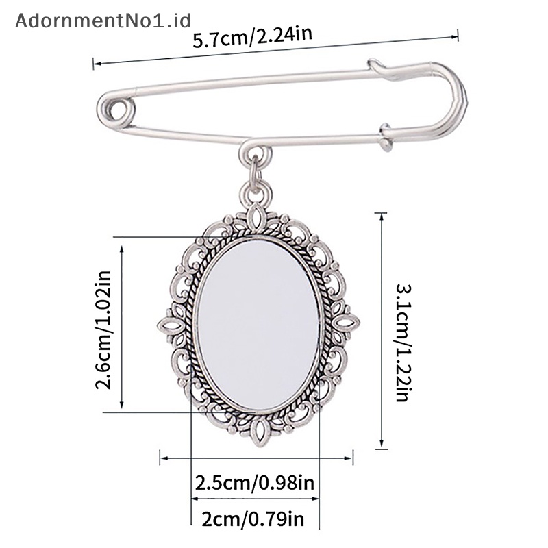 [AdornmentNo1] Buket pernikahan foto pesona Diy Pin membuat pesona pernikahan Oval lembaran aluminium bingkai foto bros liontin