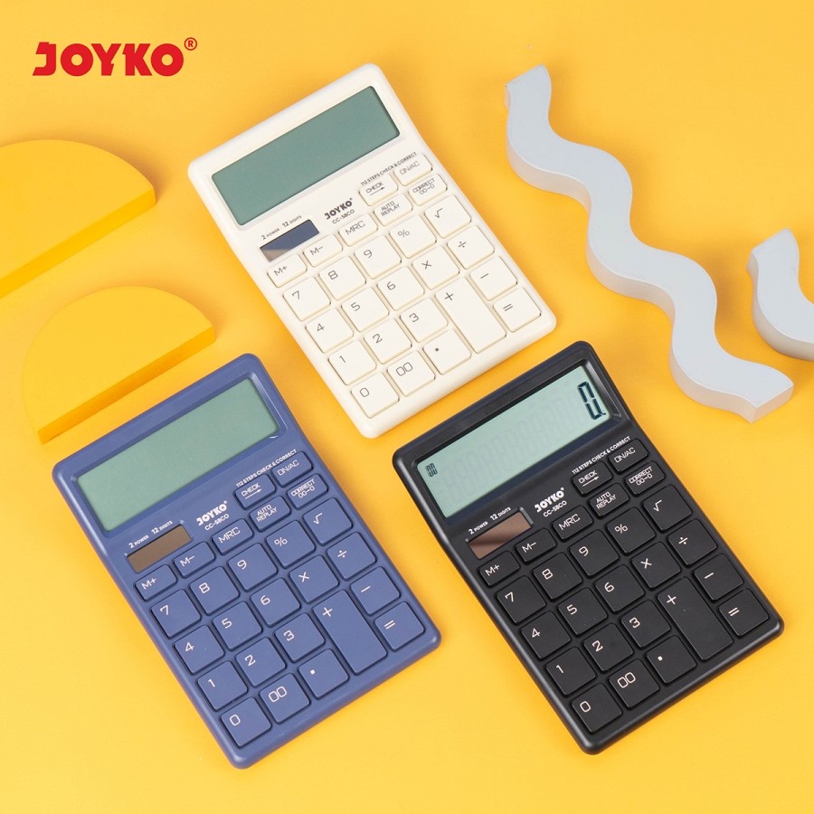 

CALCULATOR | KALKULATOR JOYKO CC-58CO | KALKULATOR 12 DIGITS CHECK CORRECT DUAL POWER