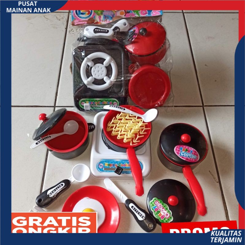 MAINAN ANAK MASAK MASAKAN MIE TELOR CEPLOK LM 9 KOMPOR LM9 SNI