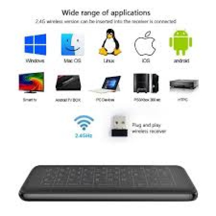 773 H1 Full Touchpad 2.4GHz 6-Axis Gyro Air Mouse Wireless Keyboard