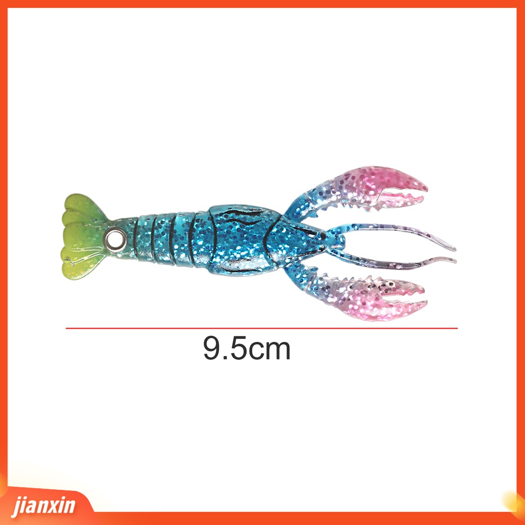(In Stock) 9.5cm /6g Umpan Pancing Simulasi Tinggi Menggoda Penembus Kuat Luminous Liitle Lobster Shape Lembut Palsu Lure Fishing Tackle