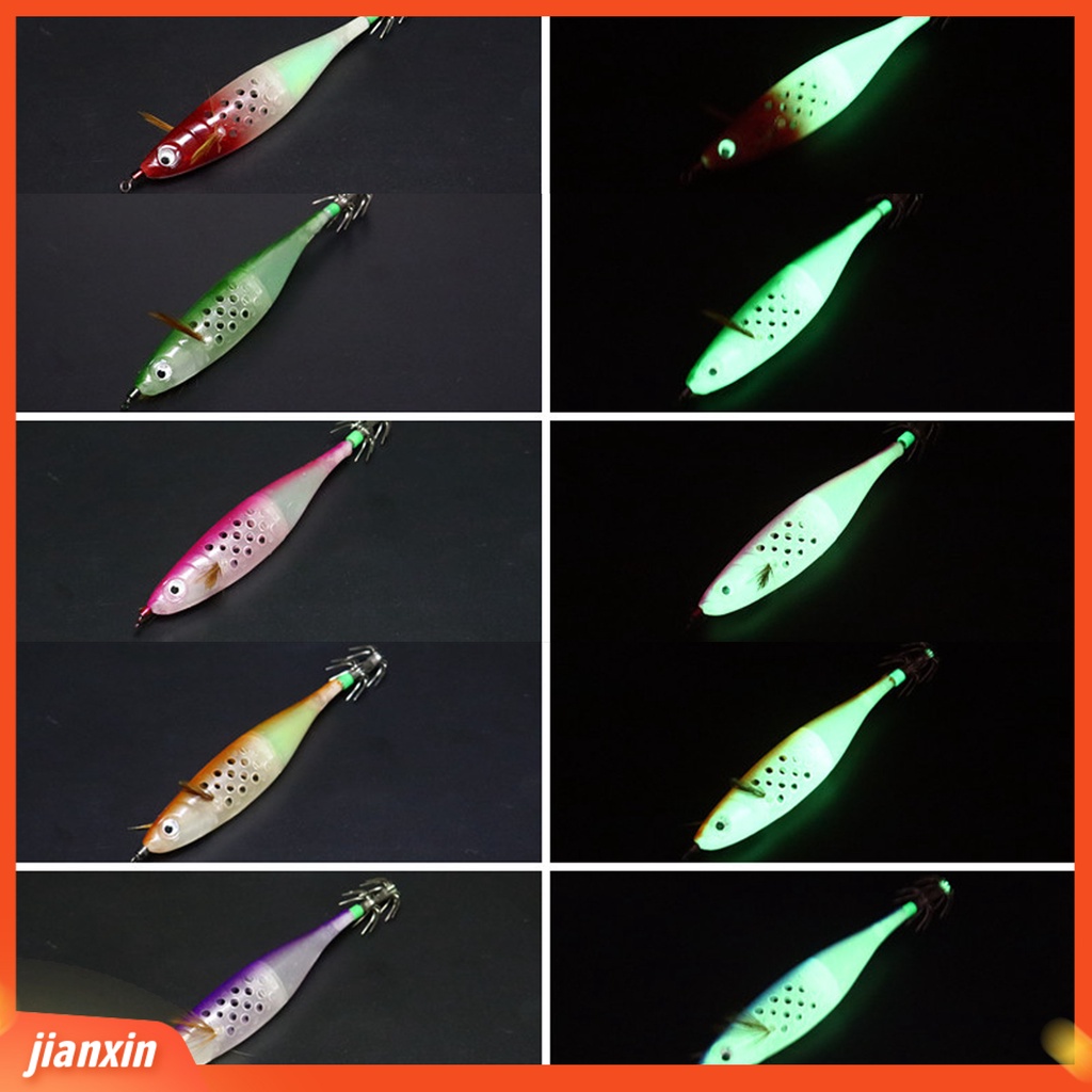 (In Stock) 12cm /10g ABS Umpan Pancing Tahan Aus Umpan Udang Kayu Bagian Ganda Buatan Untuk Angling