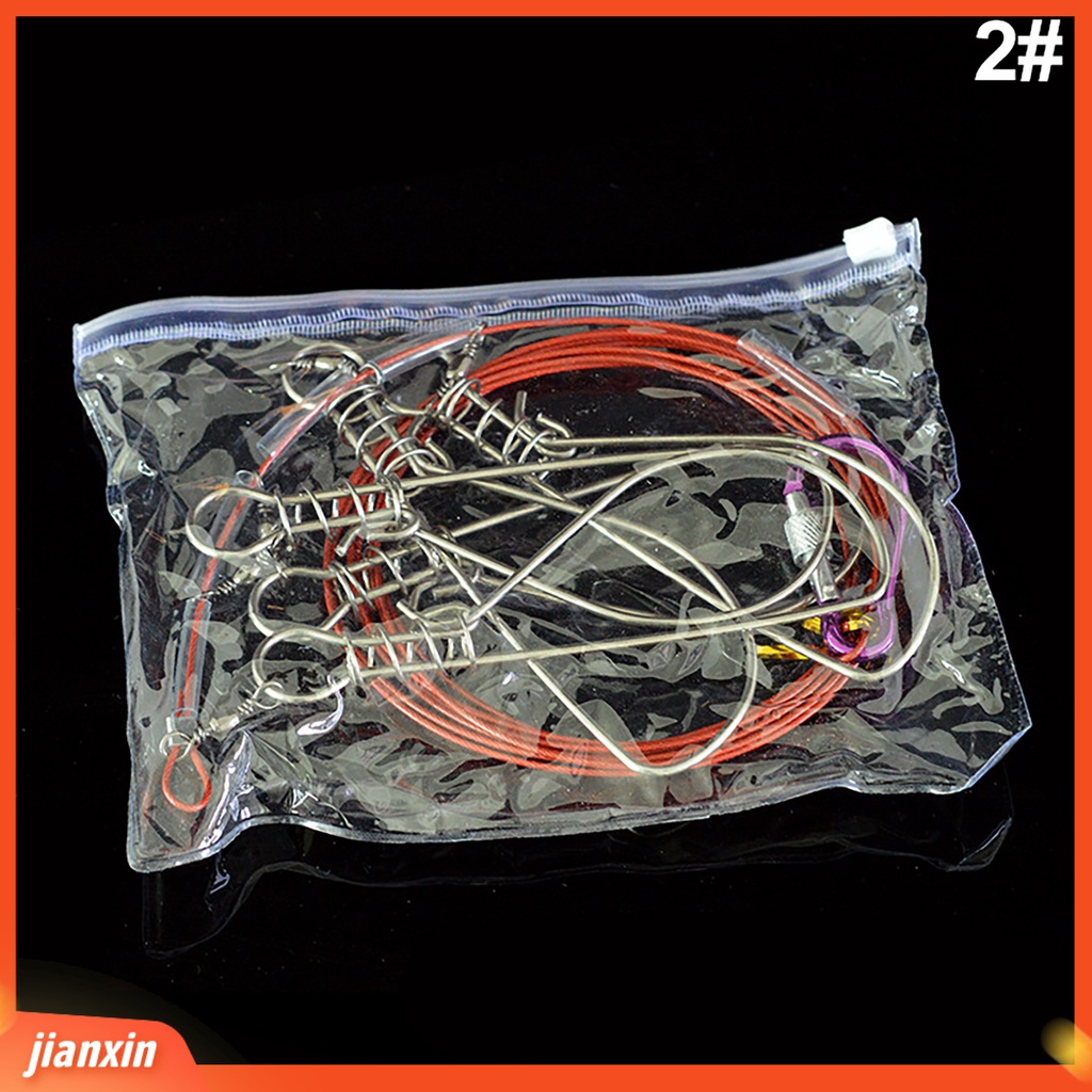 (In Stock) 1set 5jepit Gaya Tarik Kuat Gesper Ikan Stainless Steel Anti-Deformasi Memancing Lock Buckle Memancing Aksesoris