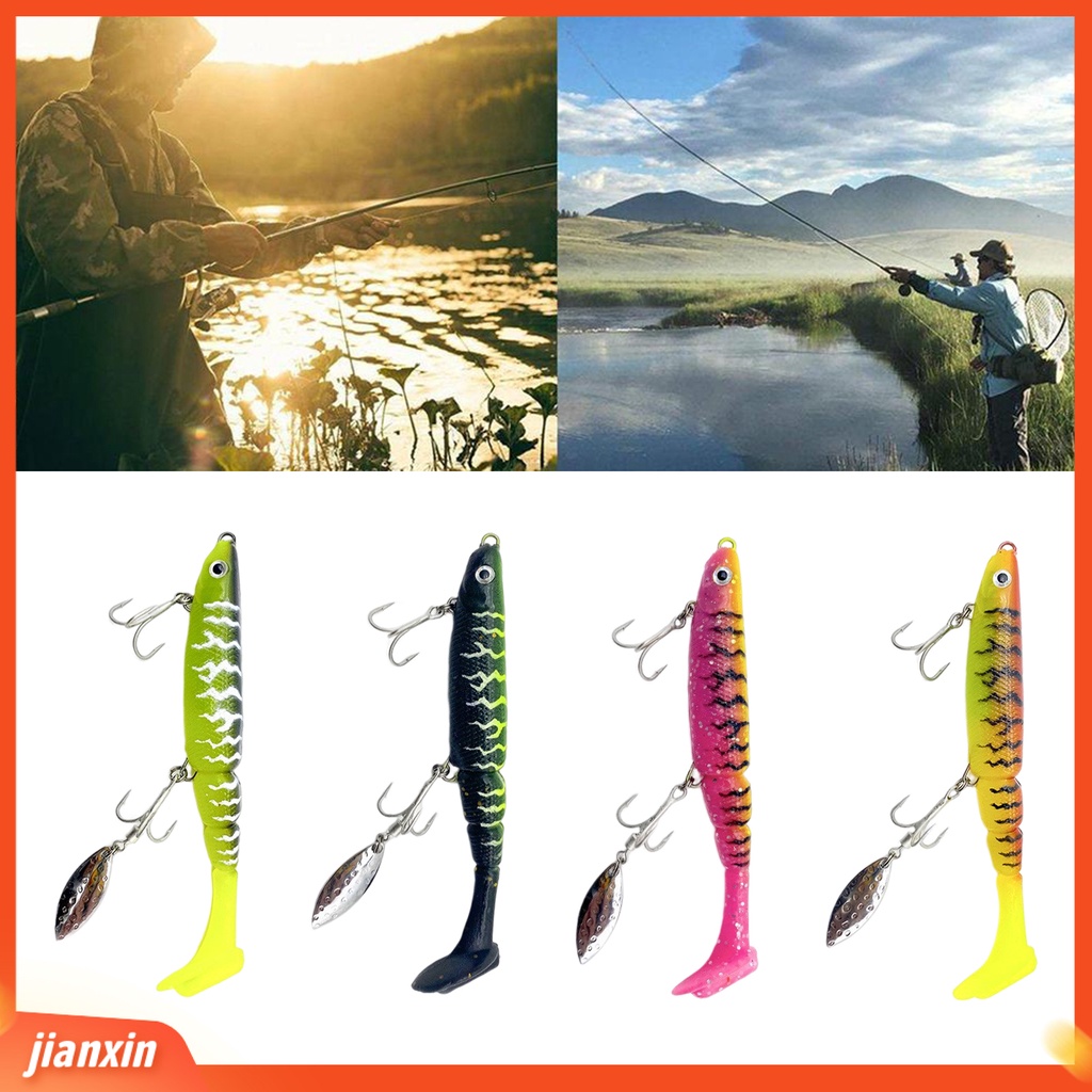 (In Stock) 13cm/35g Umpan Umpan 3D Simulasi Fisheye Tampilan Realistis T-Tail Desain Fleksibel Warna Cerah Sangat Simulasi Bionic Soft Bait Fishing Lure Gadget Untuk Pecinta Memancing