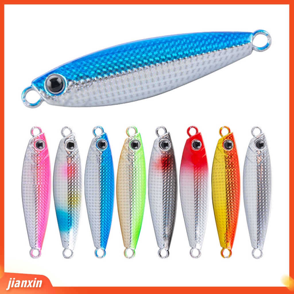 (In Stock) 15/20g Umpan Umpan 3D Mata Realistis Renang Look Meningkatkan Tingkat Memancing Lempar Panjang Logam Payet Keras Buatan Umpan Memancing Pasokan