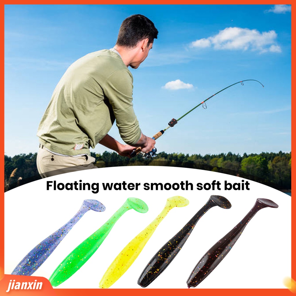 (In Stock) 12 Pcs Lure Soft Baits Simulasi T-Tail Swimbait Profesional Memancing Reusable Floating Bait Pike Bass Fishing Lures Fishing Tackle