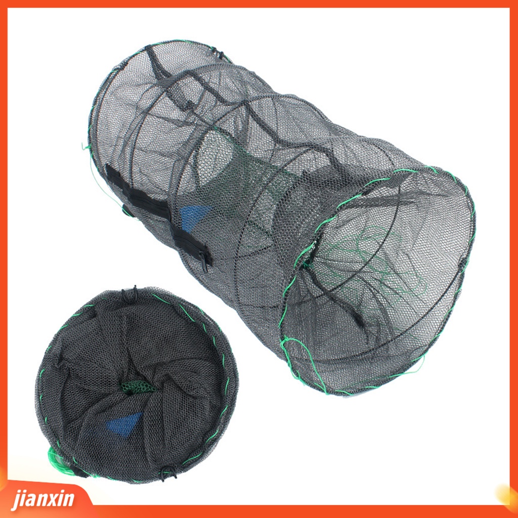 (In Stock) Perangkap Jaring Ikan Portabel Lipat Otomatis Besar Zipper Umpan Spring Cage Untuk Udang