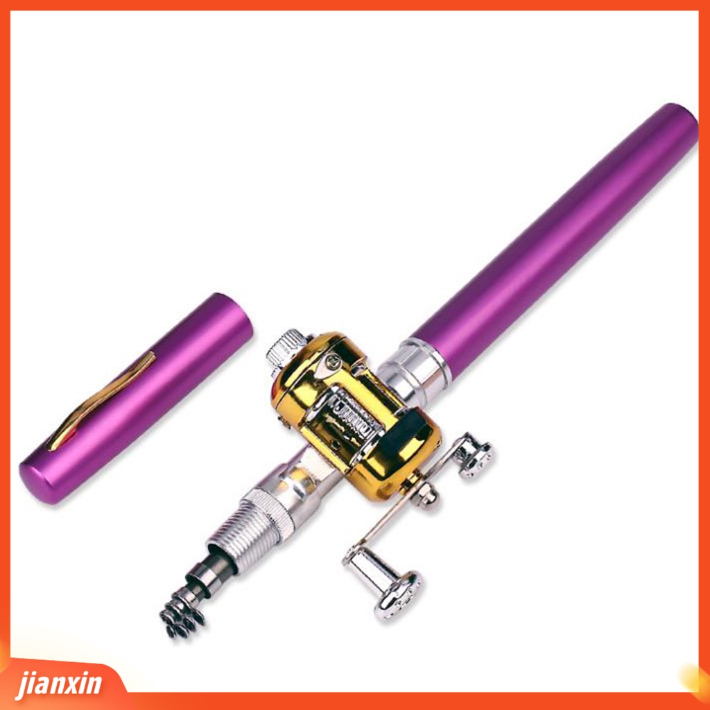 (In Stock) Tiang Teleskopik Portabel Bentuk Pulpen Dilipat Pancing Danau Sungai Dengan Roda Gulungan
