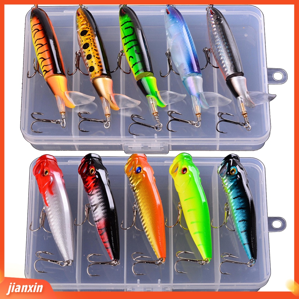 (In Stock) 5Pcs Multi-Warna Umpan Ikan Palsu Memancing Umpan Pengganti Alat Kit Aksesori