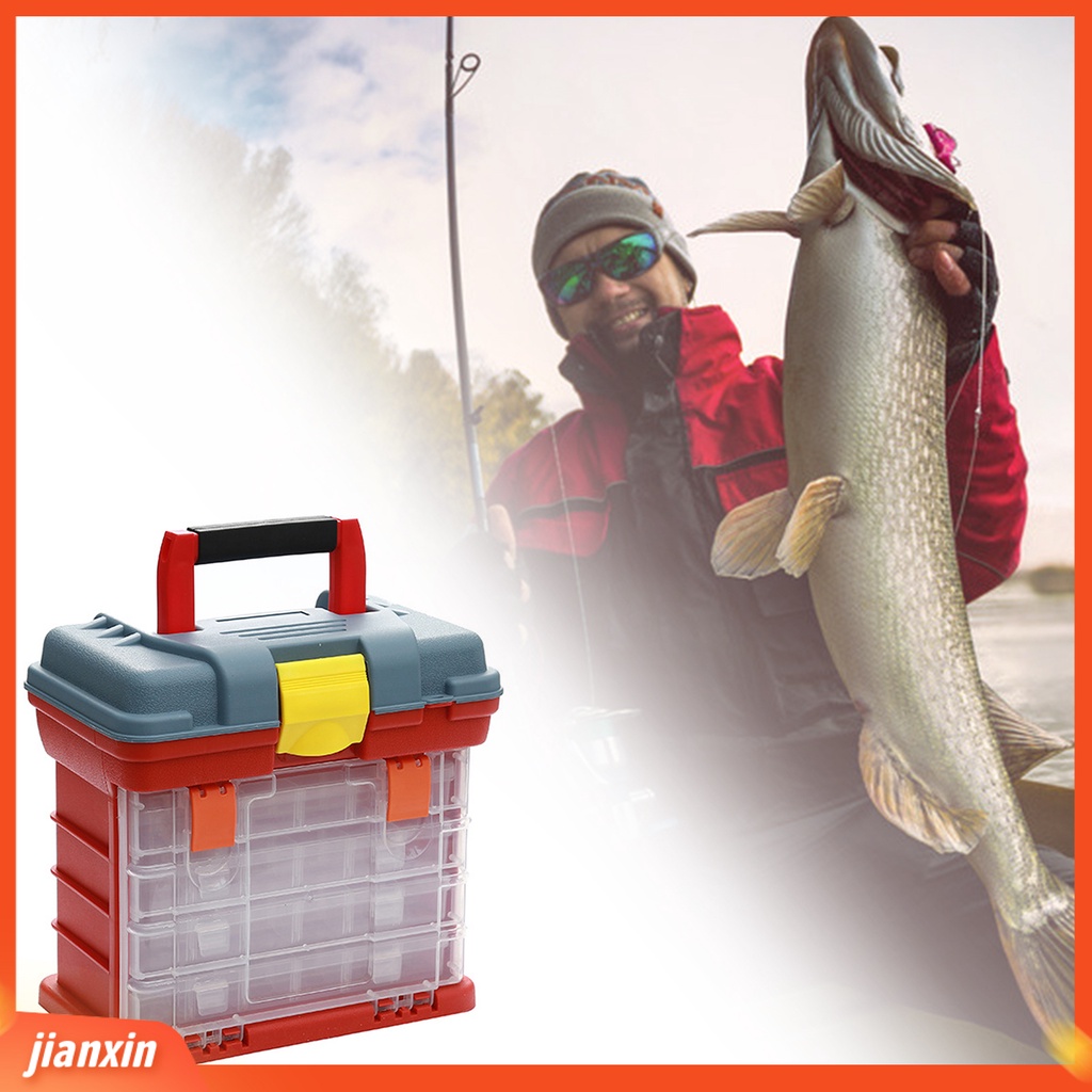 (In Stock) Tool Box Kotak 4-Layer Hemat Ruang Kokoh Multi Guna Detachable Tackle Untuk Memancing