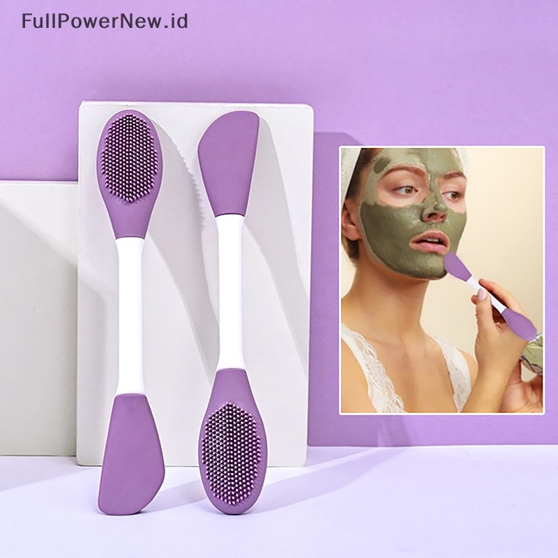 Power Kuas Masker Wajah Wajah Double Ended Silicone Face Mask Clay Mask Aplikator ID