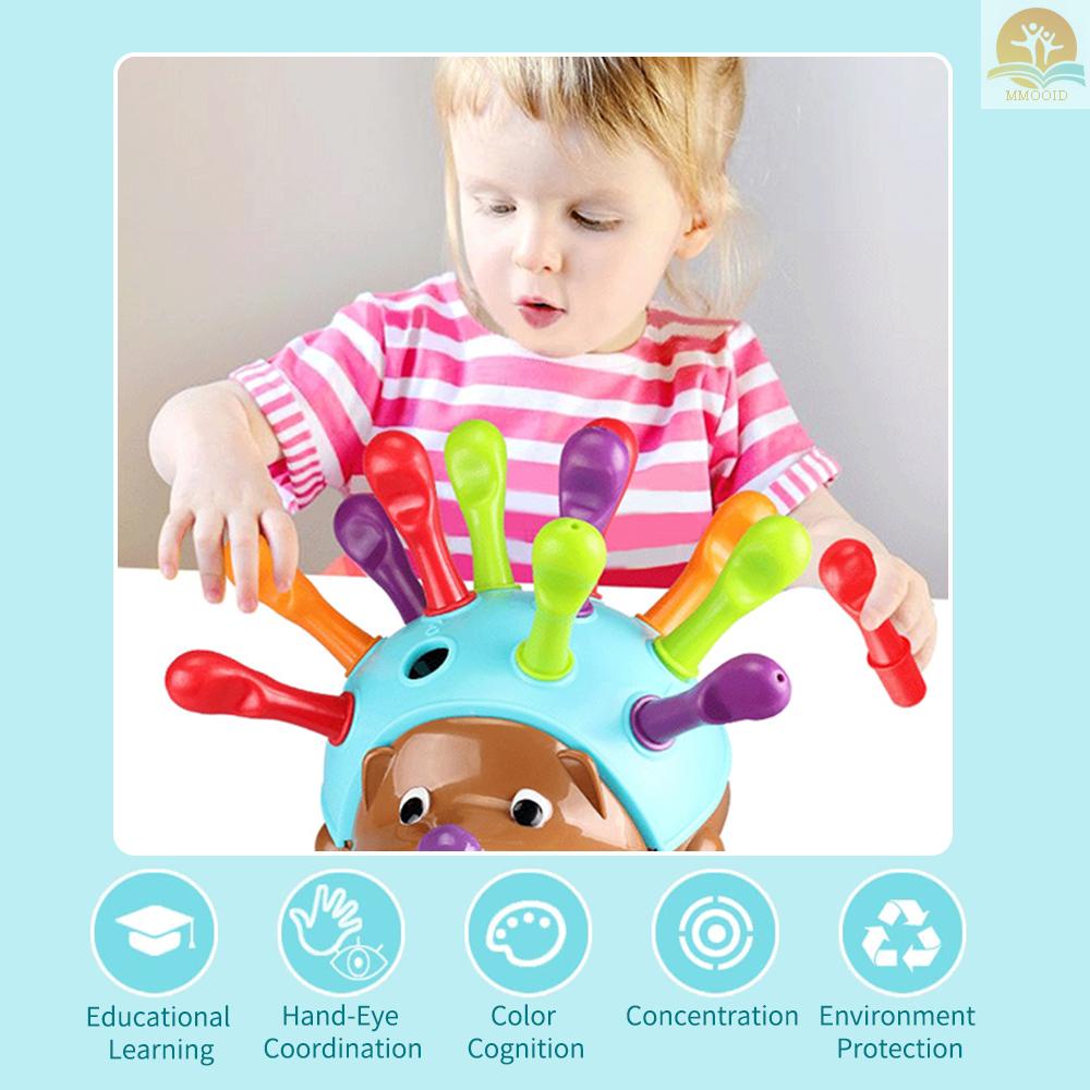 In Stock Insert Hedgehog Plaything Early Education Montessori Plaything Focus Training Motor Halus Untuk Anak Laki-Laki &amp; Perempuan Usia 18th mos+