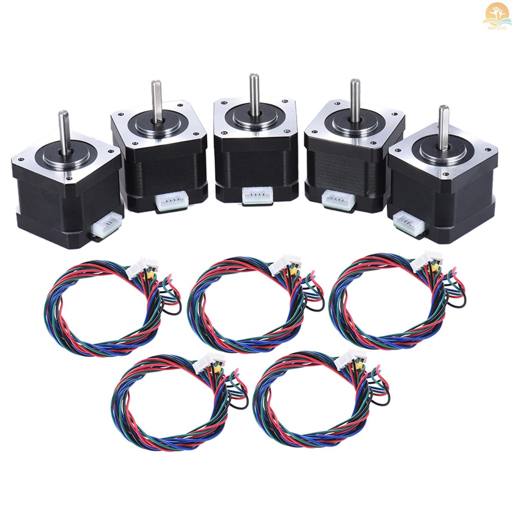 In Stock 1pcs Nema 17stepper Stepping Motor Drive Control 2phase 1.8 Derajat 0.9A 0.4N.M 42mm Dengan Kabel Timah 90cm 3D Printer/CNC Pengganti Aksesori