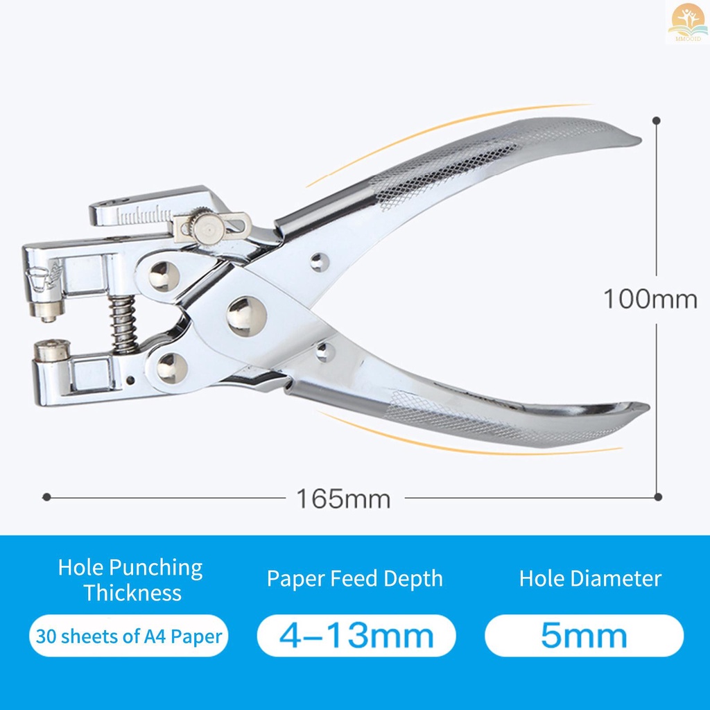 In Stock KW-triO Handheld DIY One-Hole Punch Single Hole Puncher Semua Metal Pemotong Kertas Untuk Kantor Rumah Sekolah Siswa 30lembar Kapasitas Untuk Pengikat Notebook Craft Kertas Ucapan C