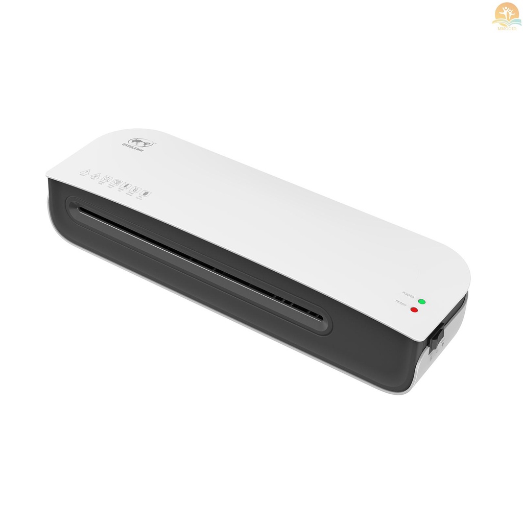 In Stock OSMILE SL289 Set Mesin Laminator Desktop Ukuran A4 Laminasi Panas Dan Dingin 2sistem Rol 9inci Lebar Max Suitabe Untuk A4/A5/A6 Kantong Laminating Untuk Rumah Kantor Schoo