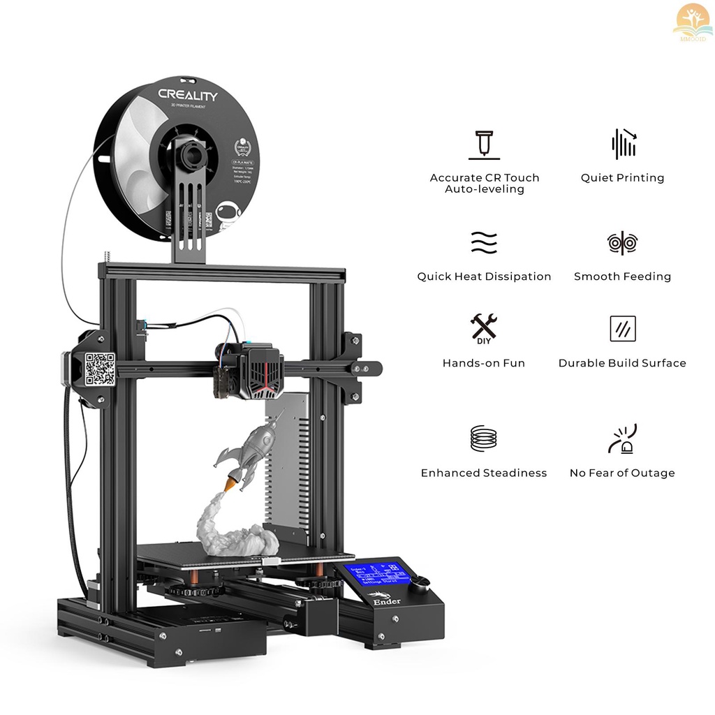 In Stock Creality Ender-3 Neo Desktop 3D Printer FDM 3D Printing 220*220*250mm/8.6*8.6*9.8in Build Size Dengan Full Metal Extruder Carborundum Glass Platform Dengan CR Touch Auto Level