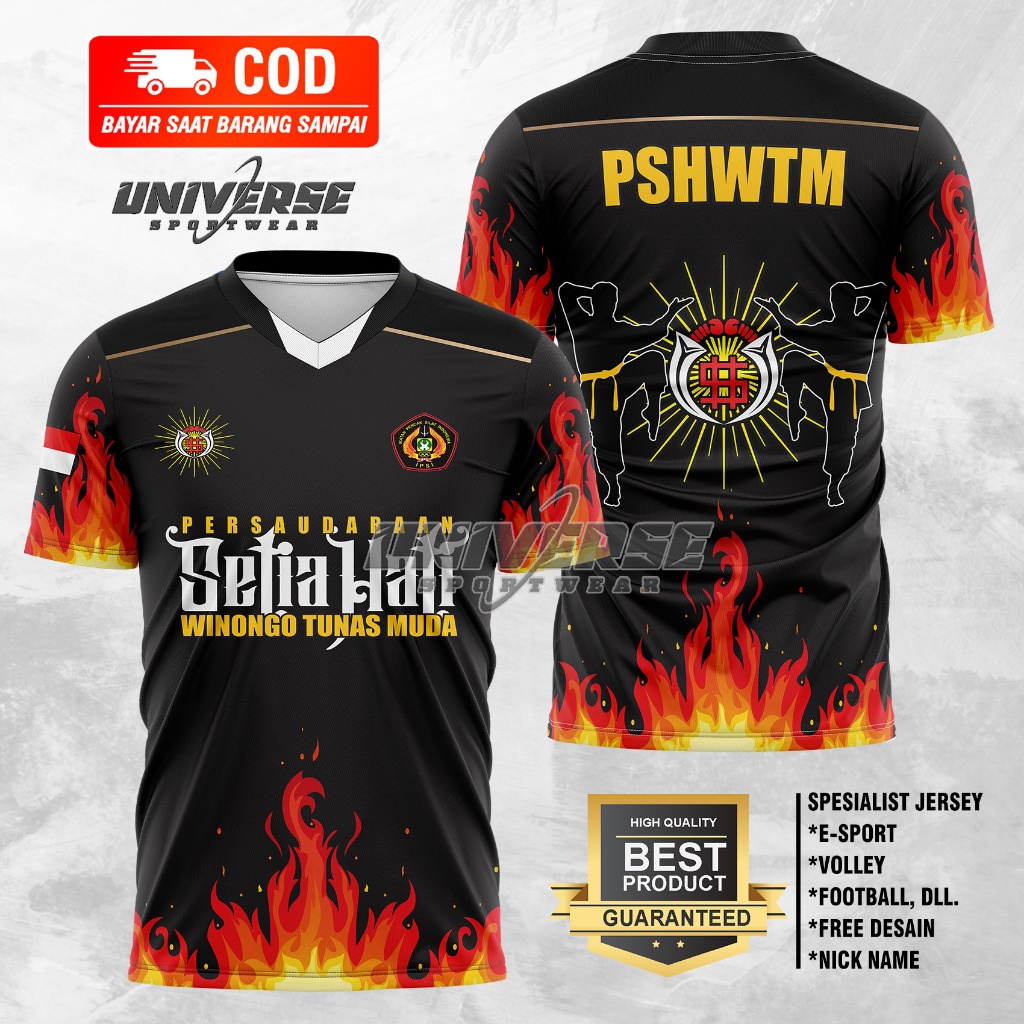Jersey Pencak Silat PSHWTM Setia Hati PSHT Kaos PSHW Persaudaraan Setia Hati Winongo V.2 KHEYOLSHOP