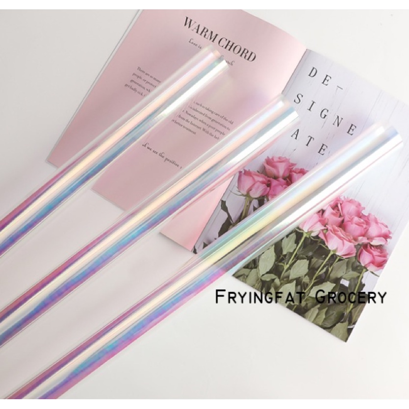 

Kertas Bunga Transparent Reflection Rainbow Unicorn OPP