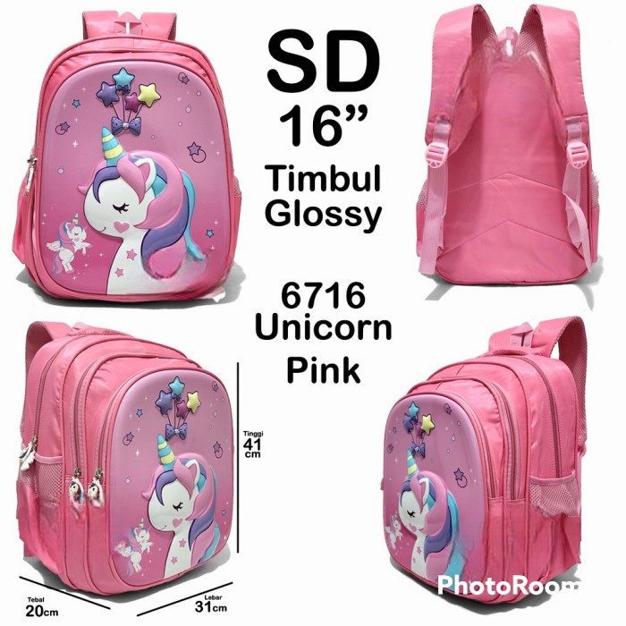 tas ransel unicorn anak sd cewek import TAs kuda poni anak sekolah