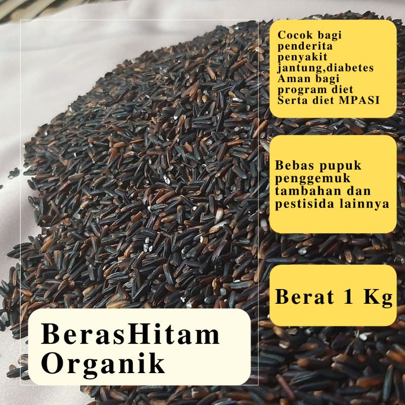 

BERAS HITAM ORGANIK PREMIU VACCUUM PACKAGING.ASLI JAWA TIMUR PETANI ASLI