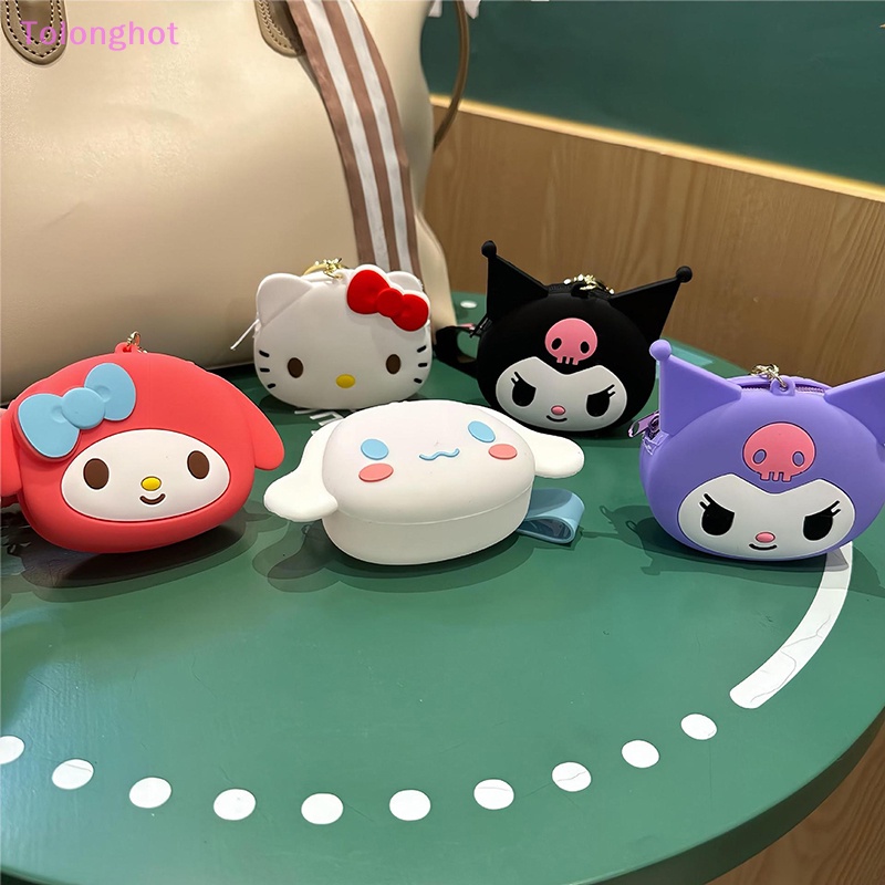 Tolonghot&gt; Kawaii Gantungan Kunci Kartun Lucu Hello Kitty Kuromi My Melody Dompet Silikon Bluetooth Headset Bag Schoolbag Dekorasi Hadiah well