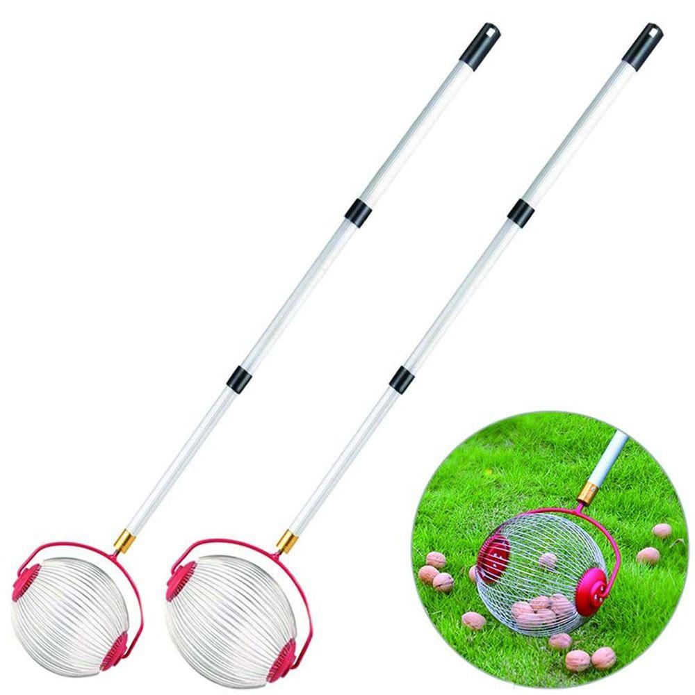 LANFY Ball Collector Chestnut Acorn Multifungsi Retractable Picker Collector Chestnut Collector Outdoor Alat Manual Nut Kumpulkan Rolling Fruit Picker Ball Picker