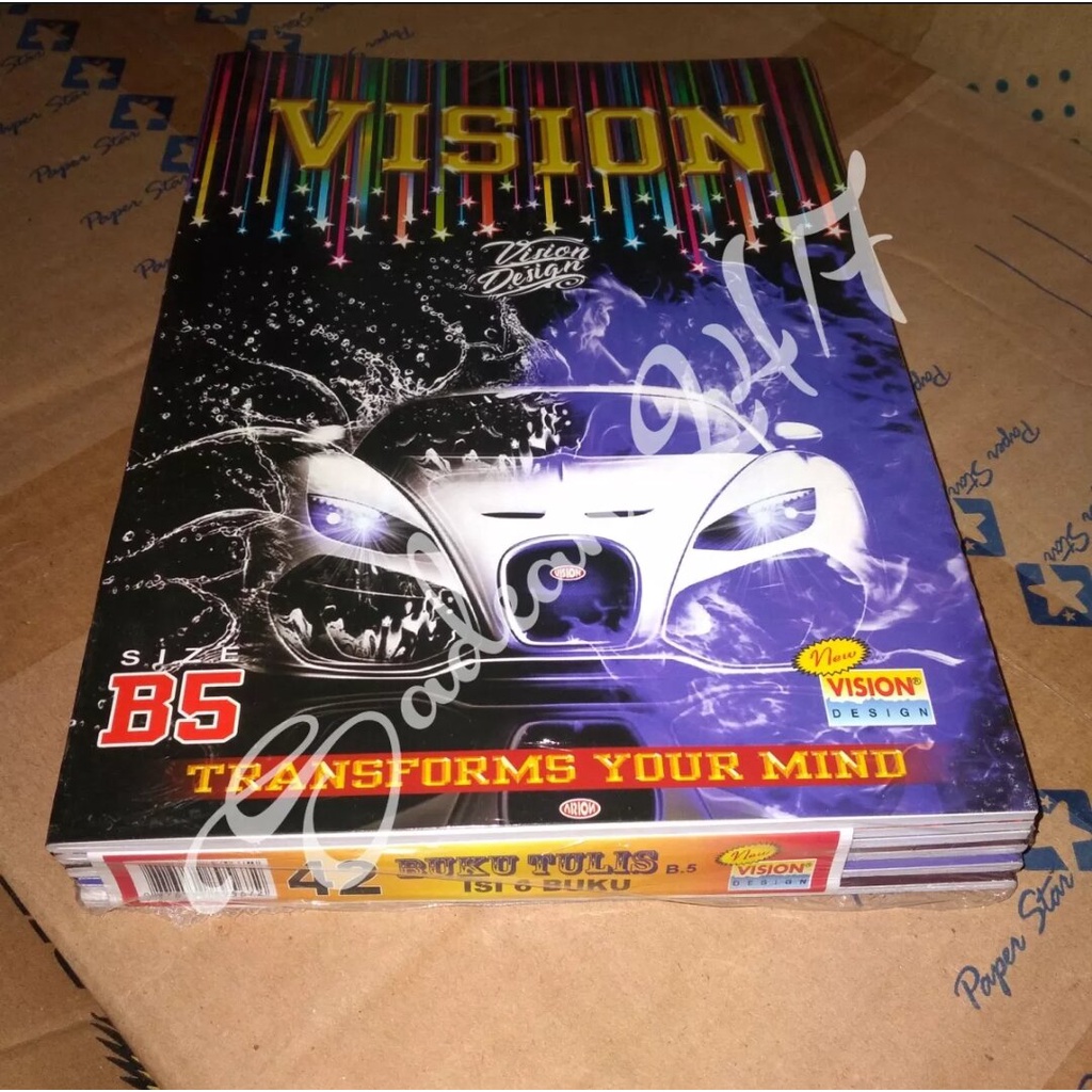 

(COD) BUKU TULIS VISION 42 LEMBAR//UKURAN BESAR //1 PAK ISI 6//MOTIF COWOK