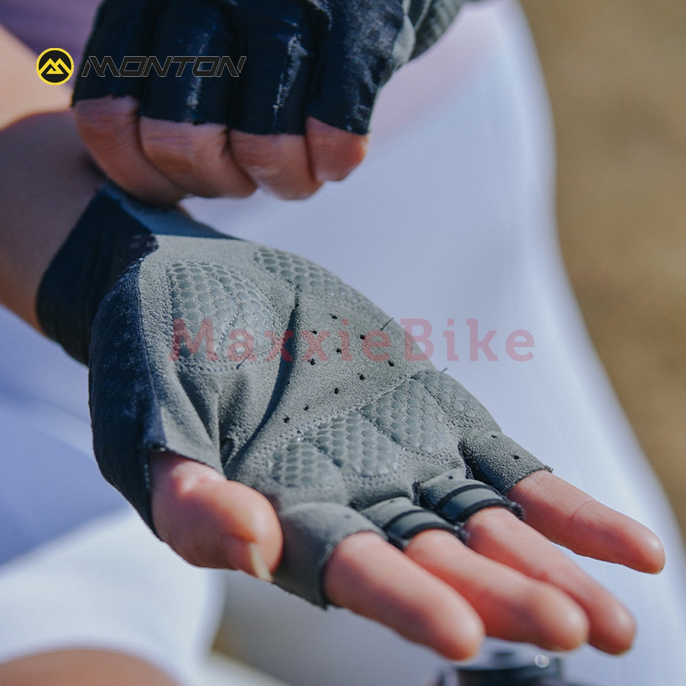 Monton SKxMT Sarung Tangan Sepeda Skull Monton Cycling Gloves Half Finger