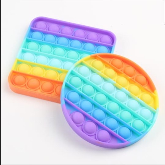 POP IT Mainan Anak Push Pop Its TikTok Fidget Toys Rainbow Among Us - Octagon Rainbow