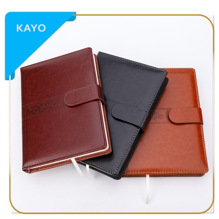 

✨BISA COD✨ -buku note book, buku catatan,, buku notebook kulit, notebook leader - Hitam