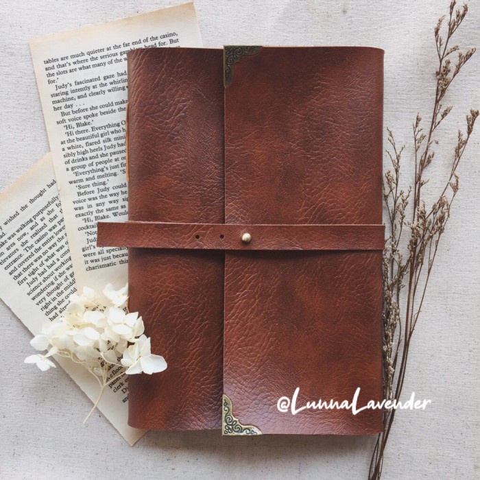 

✨BISA COD✨ -Traveler's Notebook Journal Brown Vintage Buku Jurnal DIY Unik - Putih gading