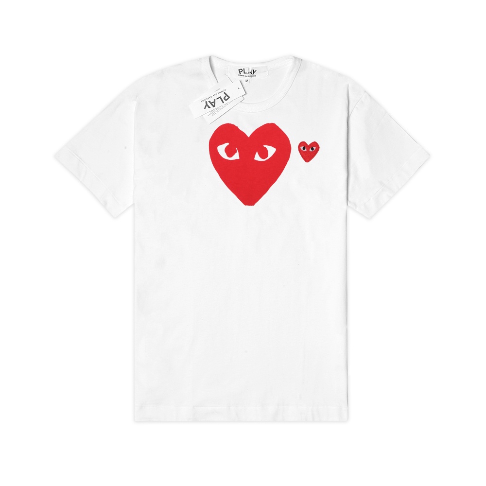 CDG Play Big and Small Red Hearts T-Shirt