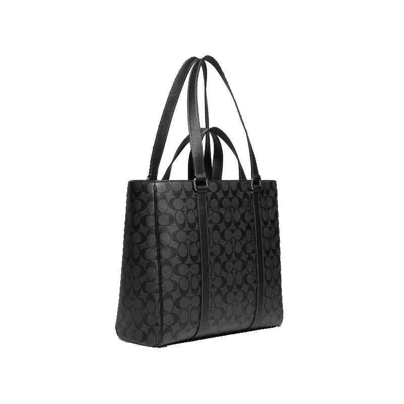 Coach Tote Monogram Canvas Leather For Laptop bag