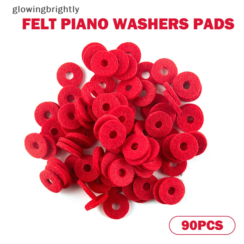 [glowingbrightly] 90pcs Felt Piano Washers Pads Untuk Aksesoris Piano Tuning TFX