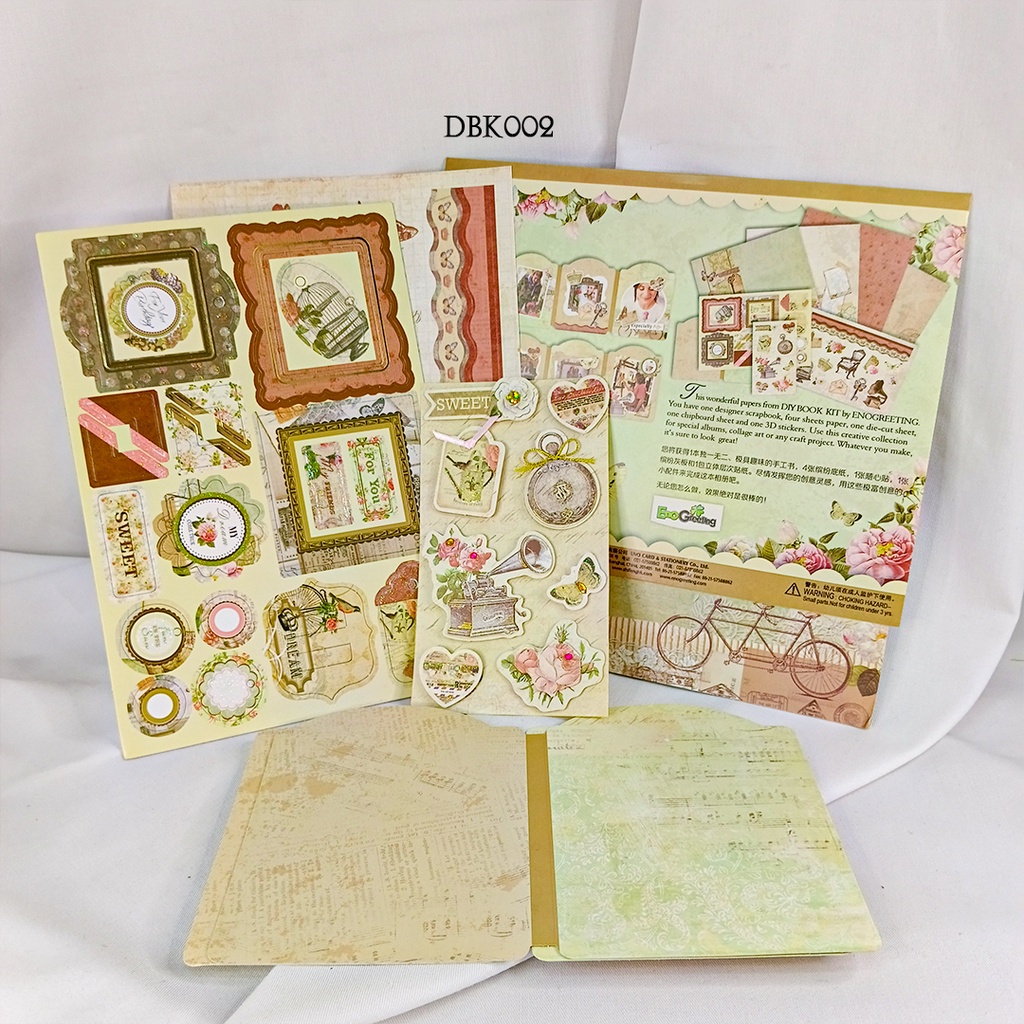 

1 Set Vintage Scrapbook Kit Dekorasi Buku DBK001