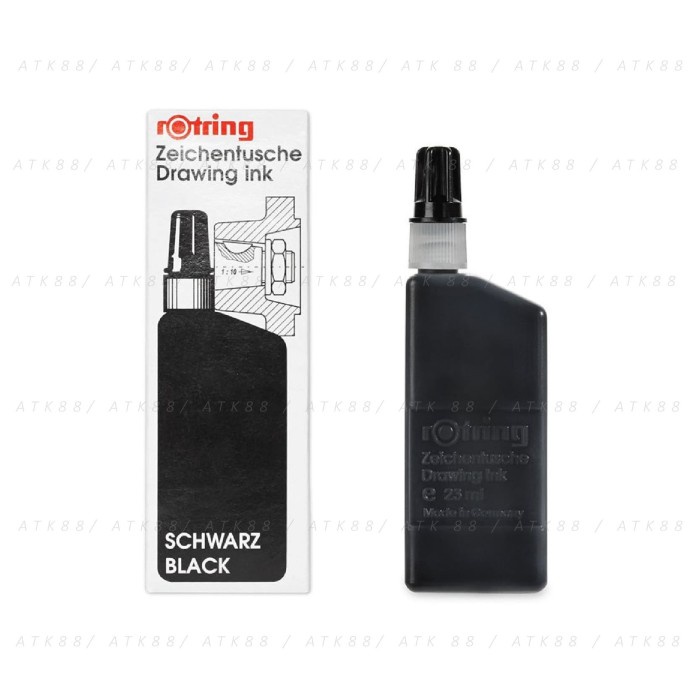

Rotring Drawing Ink / Refill Tinta hitam Rapido dan Isograph