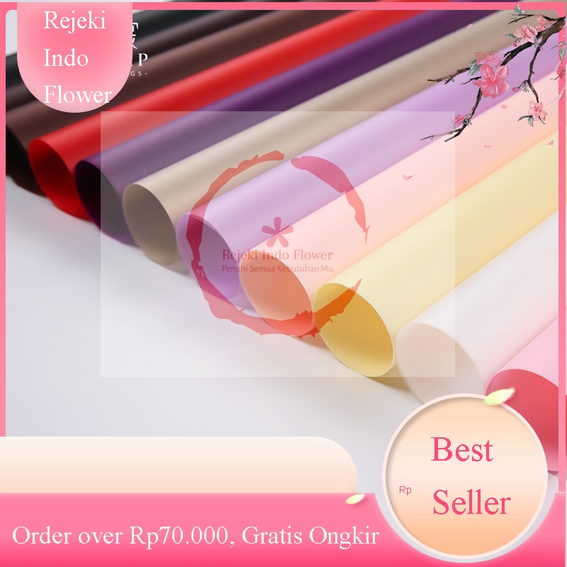

[1 PAK / 1 PACK] REJEKI KERTAS BUNGA POLOS TRANSPARAN FLOWER WRAPPING 20 LEMBAR TRANSPARAN CELLOPHANE BUKET PAPER BISA CAMPUR WARNA WARNI